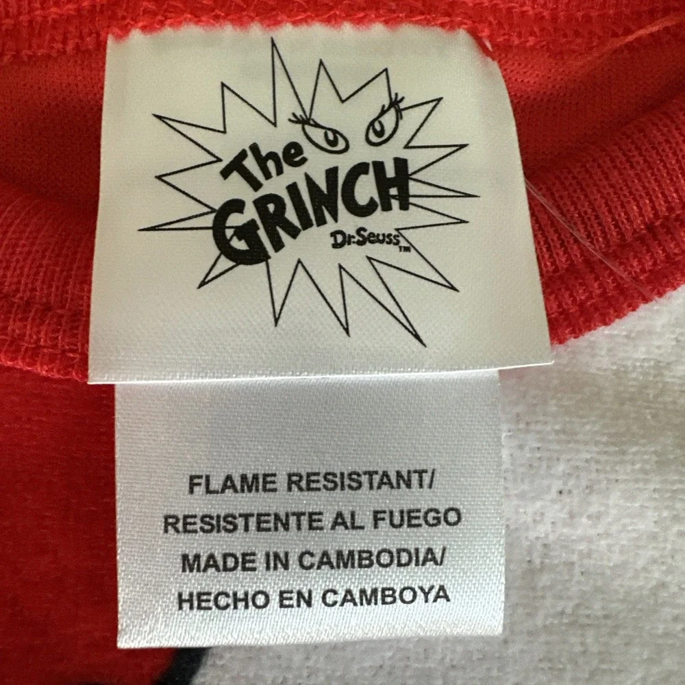 Dr Seuss Grinch Whoville Toddler Holiday 2 Pc‎ Pajama Set 2T Flame Resistant